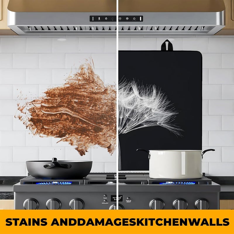 BVBOX Dandelion Stove Top Cover Retro Flower Gas Stove Top Cover for Home Decoration Kitchen Pad Non-Stick Washable Cooktop Covers Countertop Protector Keep Stove Clean 28"x20" - Image 5